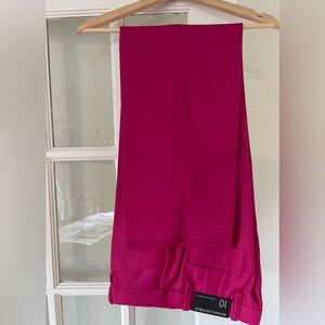 Banana Republic straight Italian wool pant in fuchsia, NWT.